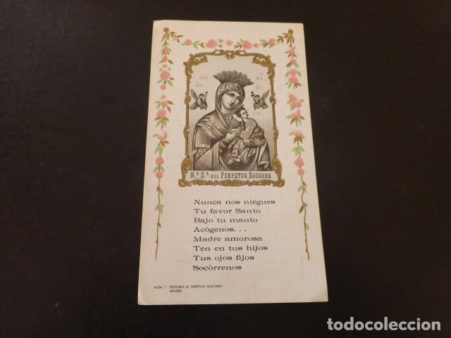 Postkarten: NUESTRA SE&Ntilde;ORA DEL PERPETUO SOCORRO ANTIGUA ESTAMPA CROMOLITOGRAFICA