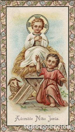Postales: RECORDATORIA ADORABLE NI&Ntilde;O JES&Uacute;S COMU-1329
