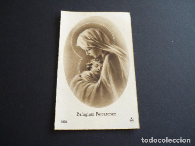 Postales: VIRGEN MARIA REFUGIO DE PECADORES ANTIGUA ESTAMPA