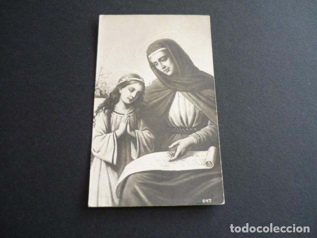 Postales: SANTA ANA Y LA VIRGEN NI&Ntilde;A ANTIGUA ESTAMPA