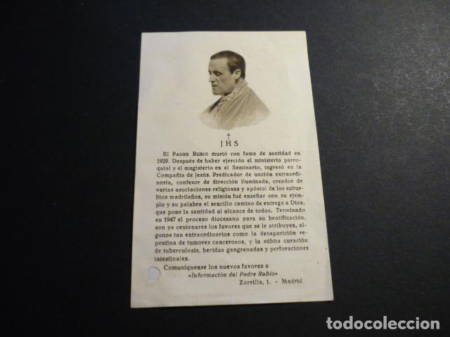 Postkarten: PADRE RUBIO ANTIGUA ESTAMPA CON RELIQUIA