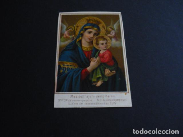 Postales: NUESTRA SE&Ntilde;ORA DEL PERPETUO SOCORRO ANTIGUA ESTAMPA CROMOLITOGRAFICA