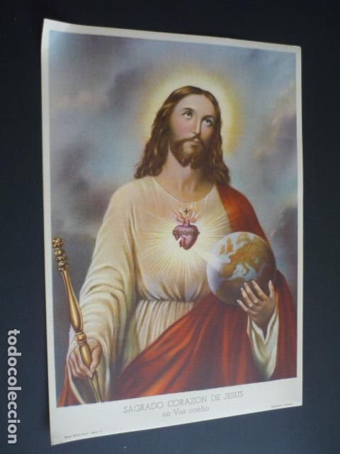 Postkarten: SAGRADO CORAZON DE JESUS ANTIGUA LAMINA CROMOLITOGRAFICA 18 X 26 CMTS