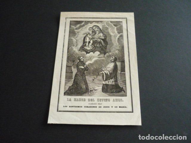 Cartoline: MADRE DEL DIVINO AMOR ANTIGUA ESTAMPA SIGLO XIX