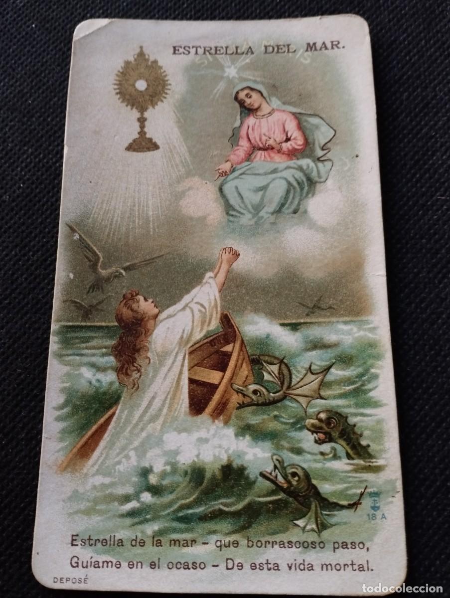 Postales: lote de 2 estampas religiosas de 1896 - Foto 2