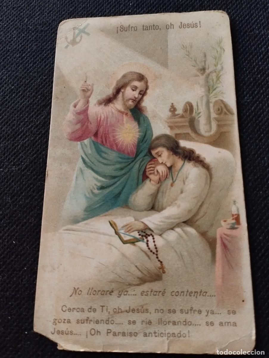 Postales: lote de 2 estampas religiosas de 1896 - Foto 3