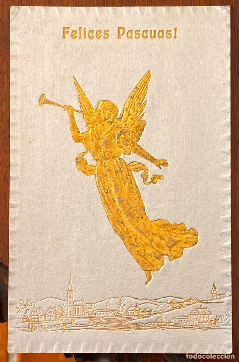 Postais: POSTAL DEL SANTO ANGEL CUSTODIO, FELICES PASCUAS, NO CIRCULADA.