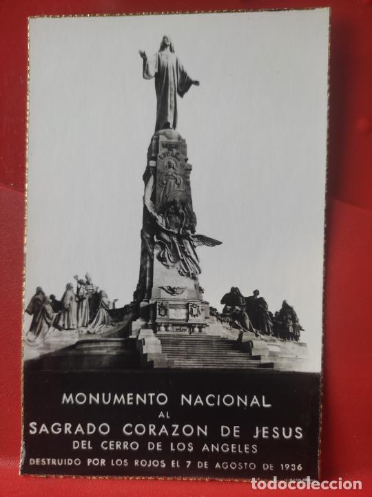 Postales: CERRO ANGELES SAGRADO CORAZON JESUS DESTRUIDO POR LOS ROJOS 1936 14 X 9