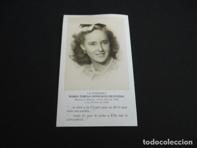 Postales: VENERABLE MARIA TERESA GONZALEZ QUEVEDO ANTIGUA ESTAMPA