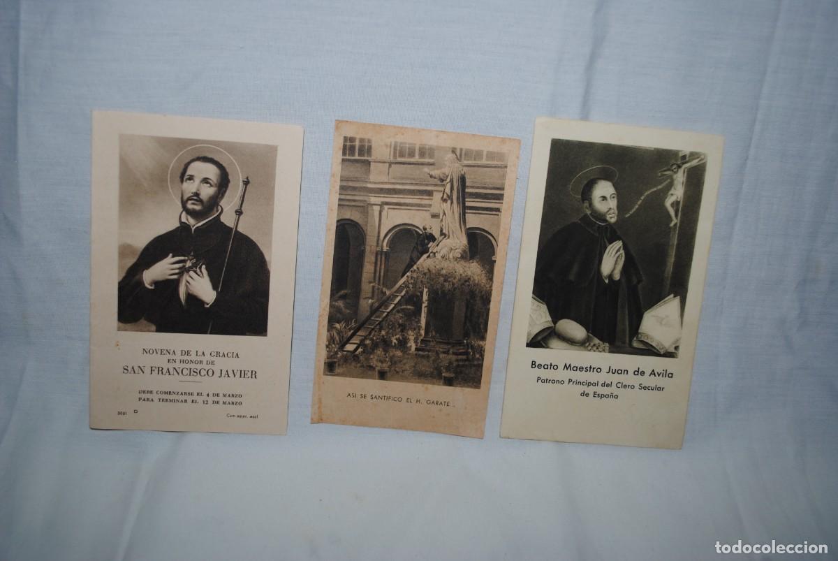 Postales: ESTAMPAS RELIGIOSAS , LOTE DE TRS . - Foto 1