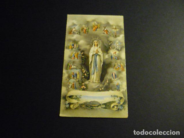 Cartoline: NUESTRA SE&Ntilde;ORA DE LOURDES ANTIGUA ESTAMPA