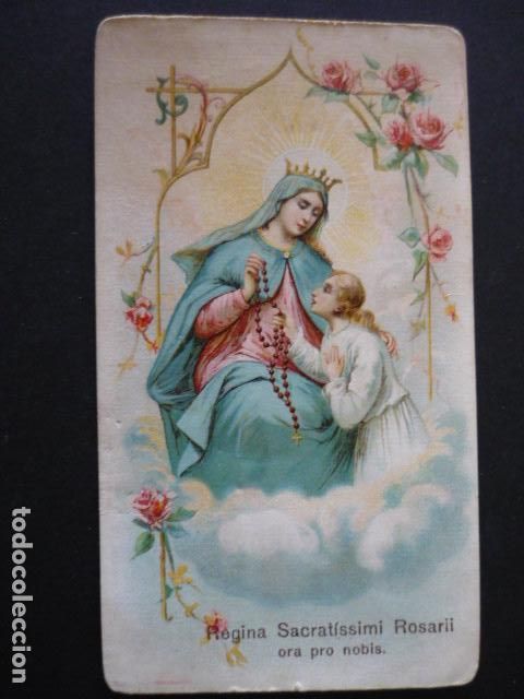 Postais: VIRGEN DEL ROSARIO ANTIGUA ESTAMPA CROMOLITOGRAFICA