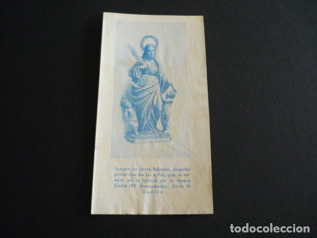 Postales: SANTA BIBIANA ANTIGUA ESTAMPA