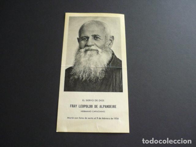 Postcards: SIERVO DE DIOS FRAY LEOPOLDO DE ALPANDEIRE ANTIGUA ESTAMPA CON RELIQUIA
