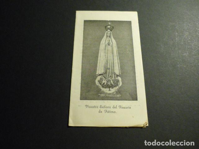 Postales: NUESTRA SE&Ntilde;ORA DEL ROSARIO DE FATIMA ANTIGUA ESTAMPA