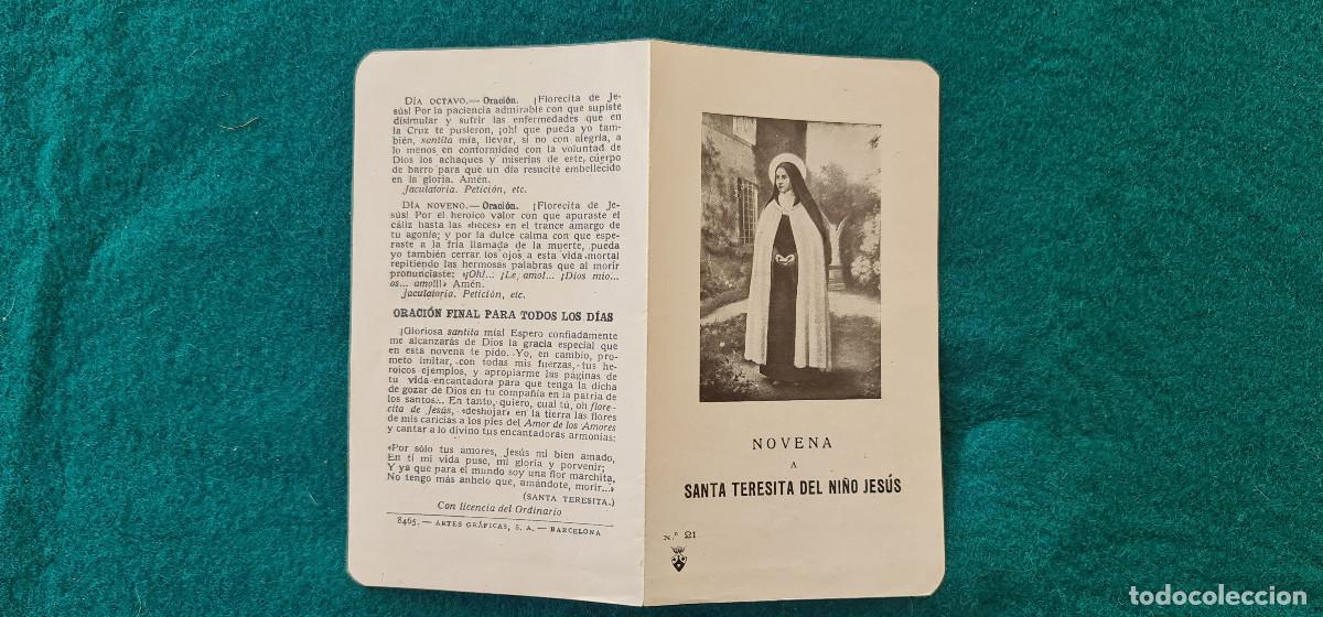 Postales: RECORDATORIO SANTA TERESITA DEL NI&Ntilde;O JESUS - ORACIONES AL DORSO