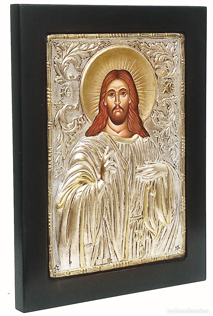 Postales: Icono de plata y oro Cristo - Foto 2