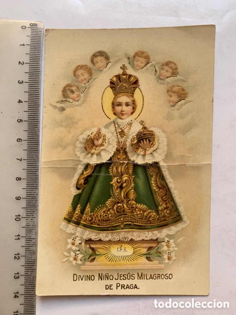 Postales: POSTAL. DIVINO NI&Ntilde;O JES&Uacute;S MILAGROSO DE PRAGA. ARNAG. 2 JULIO 1915.