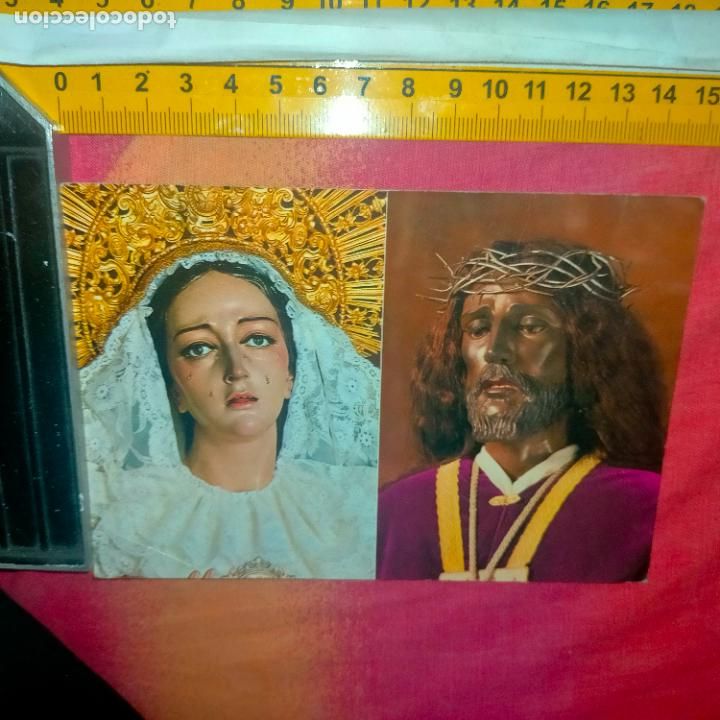 Cartes Postales: semana santa ESTAMPA TAMA&Ntilde;O POSTAL - VIRGEN DE LA TRINIDAD CADIZ Y CRISTO MEDINACELI