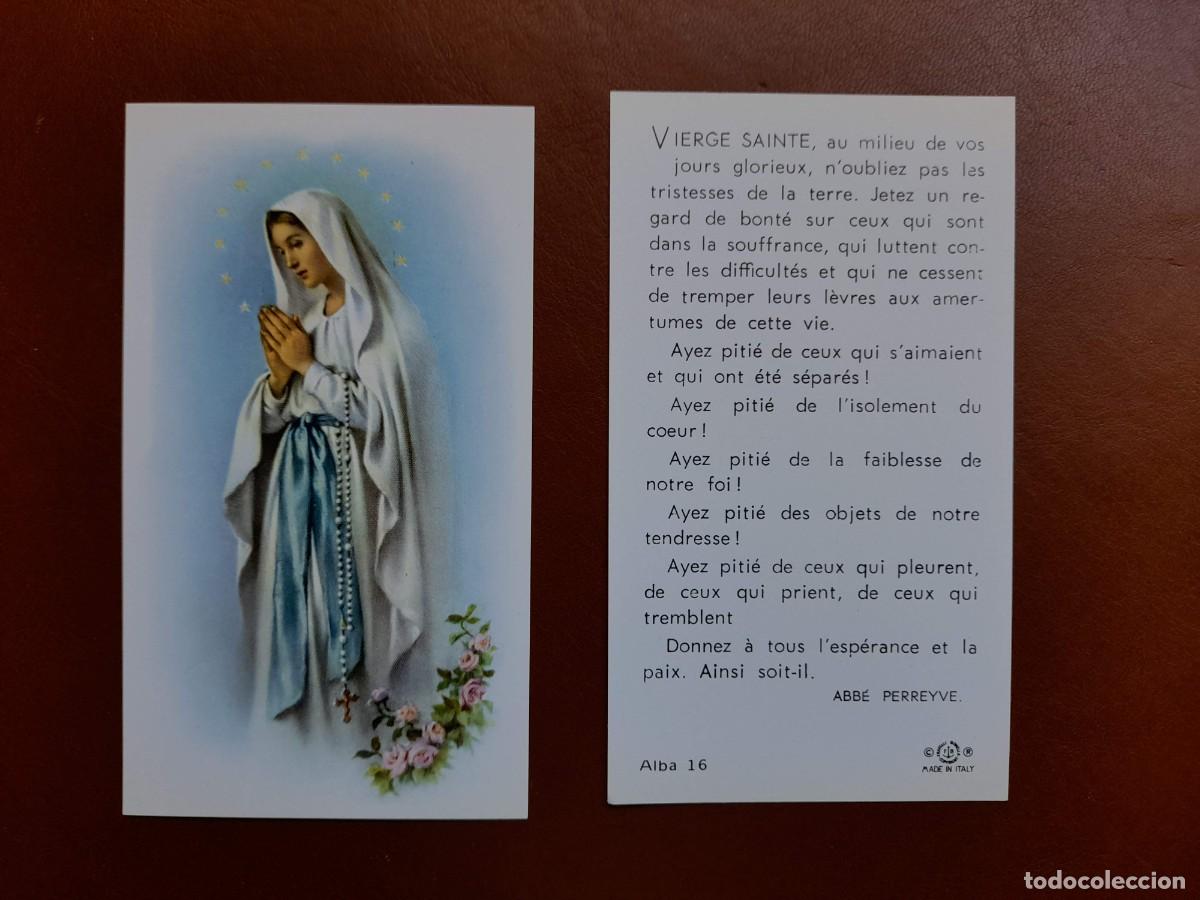 Postales: Estampa antigua Virgen de Lourdes