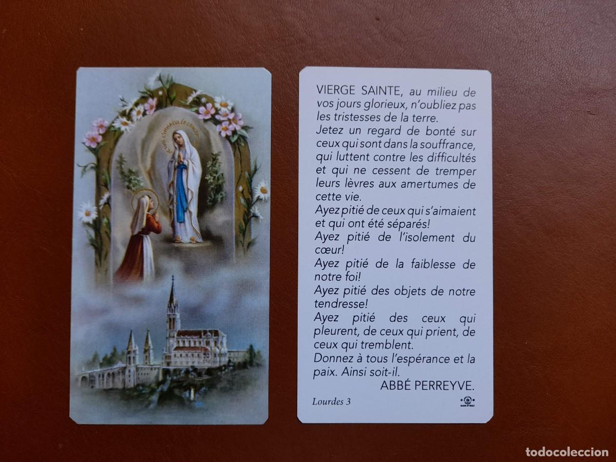 Postales: Estampa antigua Virgen de Lourdes y Santa Bernadette Soubirous