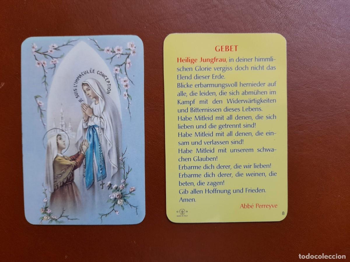 Postales: Estampa Virgen de Lourdes y Santa Bernadette Soubirous