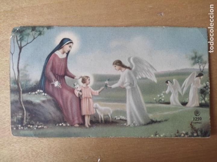 Postales: 1933 VIRGEN NI&Ntilde;O ANGELES CORDERO NTRA SRA DOLORES SAN BERNARDO ESTAMPA COMUNION