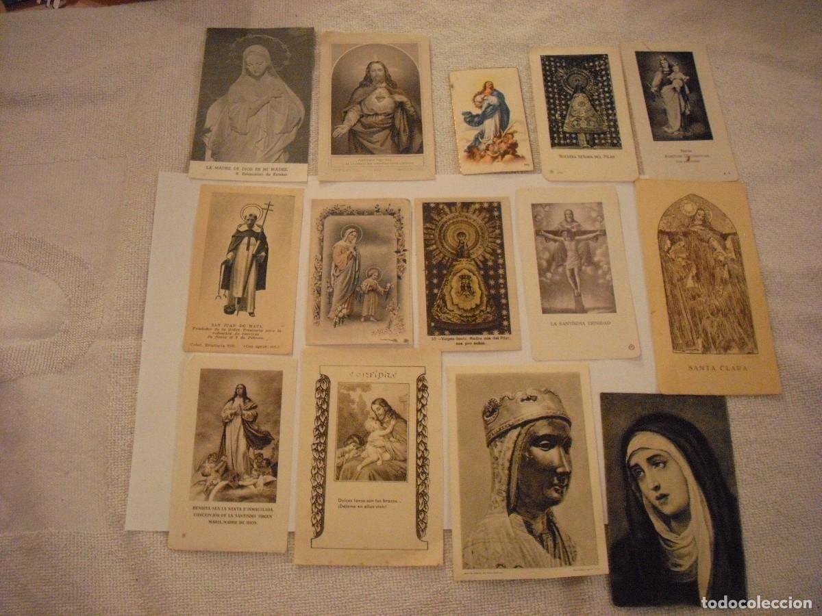 Postales: LOTE DE 14 ESTAMPAS RELIGIOSAS. - Foto 1