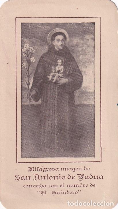 Postales: Estampa de San Antonio de Padua. El Guindero. Unos 12 x 7 cm