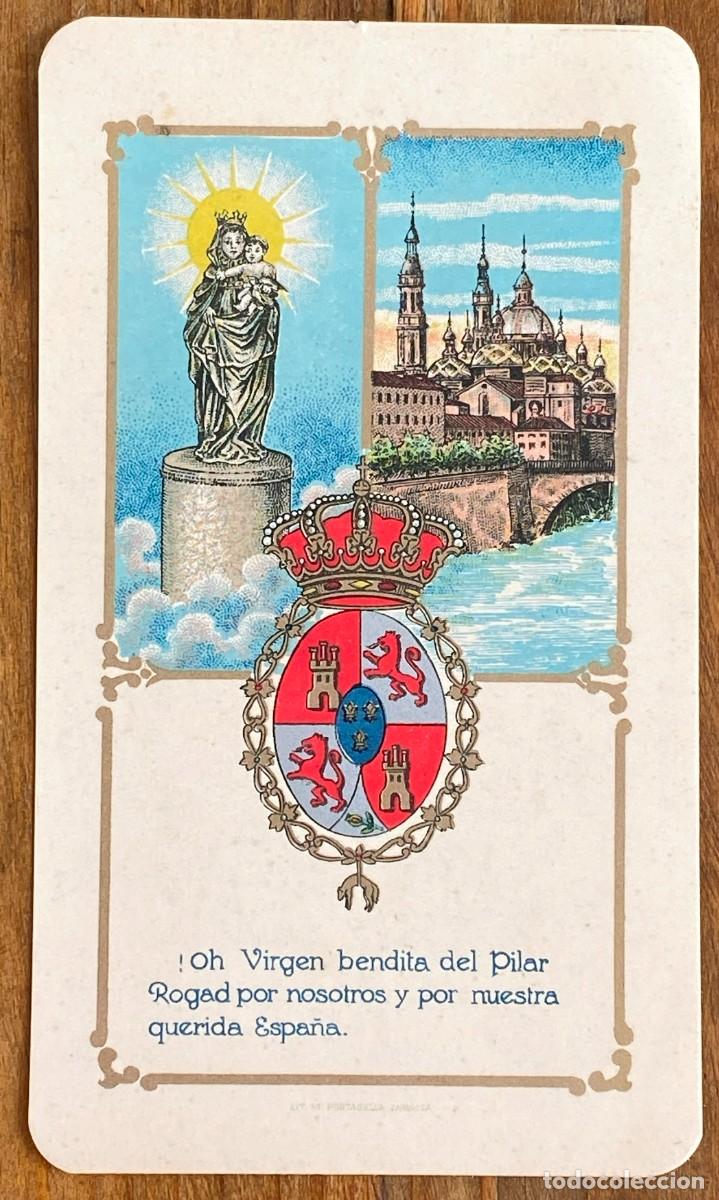 Postales: RECUERDO VIRGEN DEL PILAR, CINCUENTENARIO DE LA FUNDACION DE LA SECCION ADORADORA NOCTURNA, MAYO 187