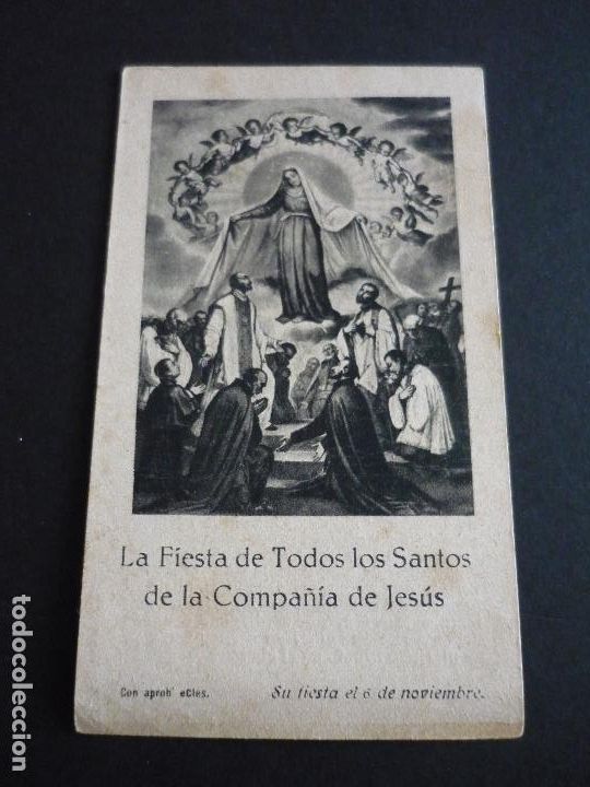 Postales: SANTOS DE LA COMPA&Ntilde;&Iacute;A DE JES&Uacute;S ANTIGUA ESTAMPA
