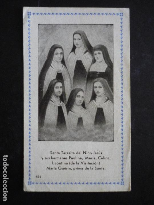 Postais: SANTA TERESITA DEL NI&Ntilde;O JESUS Y SUS HERMANAS ANTIGUA ESTAMPA
