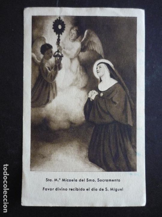 Cartoline: SANTA MARIA MICAELA DEL SANTISIMO SACRAMENTO ANTIGUA ESTAMPA