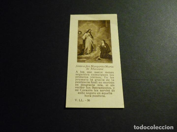 Cartoline: SANTA MARGARITA MARIA ALACOQUE ANTIGUA ESTAMPA
