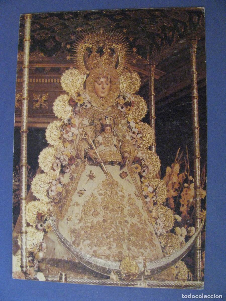 Postales: ESTAMPA. HERMANDAD DE NTRA. SRA. DEL ROCIO DE MALAGA. SORTEO COCHE NISSAN. 15X10 CM. 1990.
