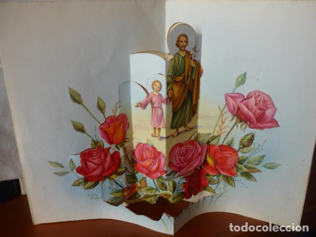 Postales: POSTAL TROQUELADA SAN JOS&Eacute; *DE LA ROSA* - CON DESPLEGABLE INTERIOR - EDIC. CYZ, A&Ntilde;O 1966