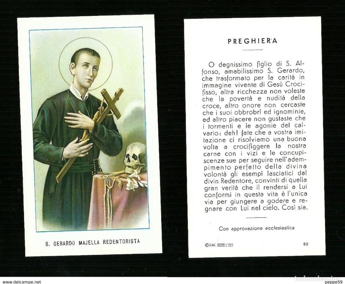 Postales: Santino - San Gerardo della Maiella - carta paglierina
