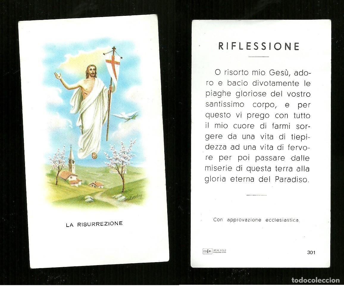 Postales: Santino - La Resurrezione - riflessione