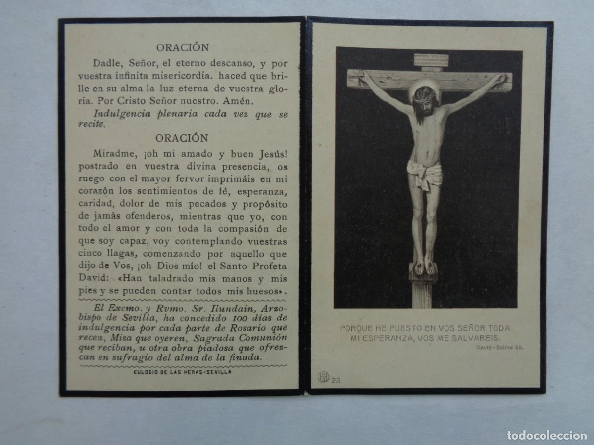 Postkarten: RECORDATORIO DE SE&Ntilde;ORA FALLECIDA EN SEVILLA EN 1924