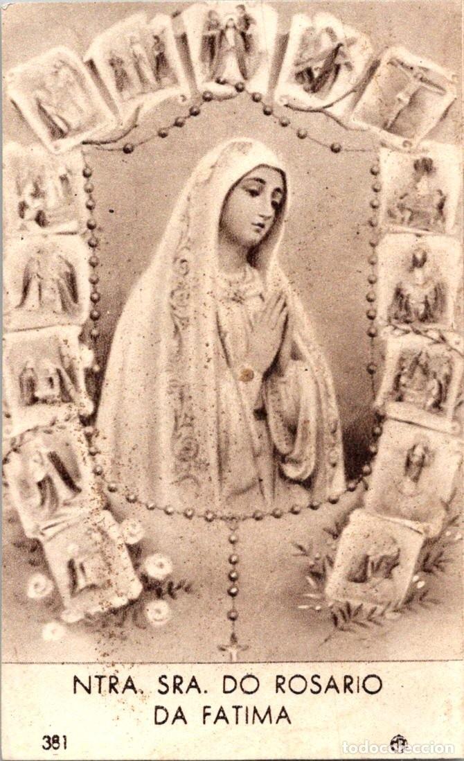 Postcards: Ntra. Sra. do Rosario da F&aacute;tima - Estampa - Ant&iacute;fona - MB 381 - Casa Ba&ntilde;eres, Barcelona - 93x57mm