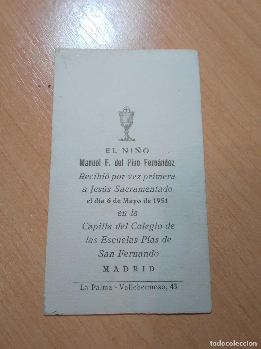Postales: RECUERDO PRIMERA COMUNION 1951 - Foto 2