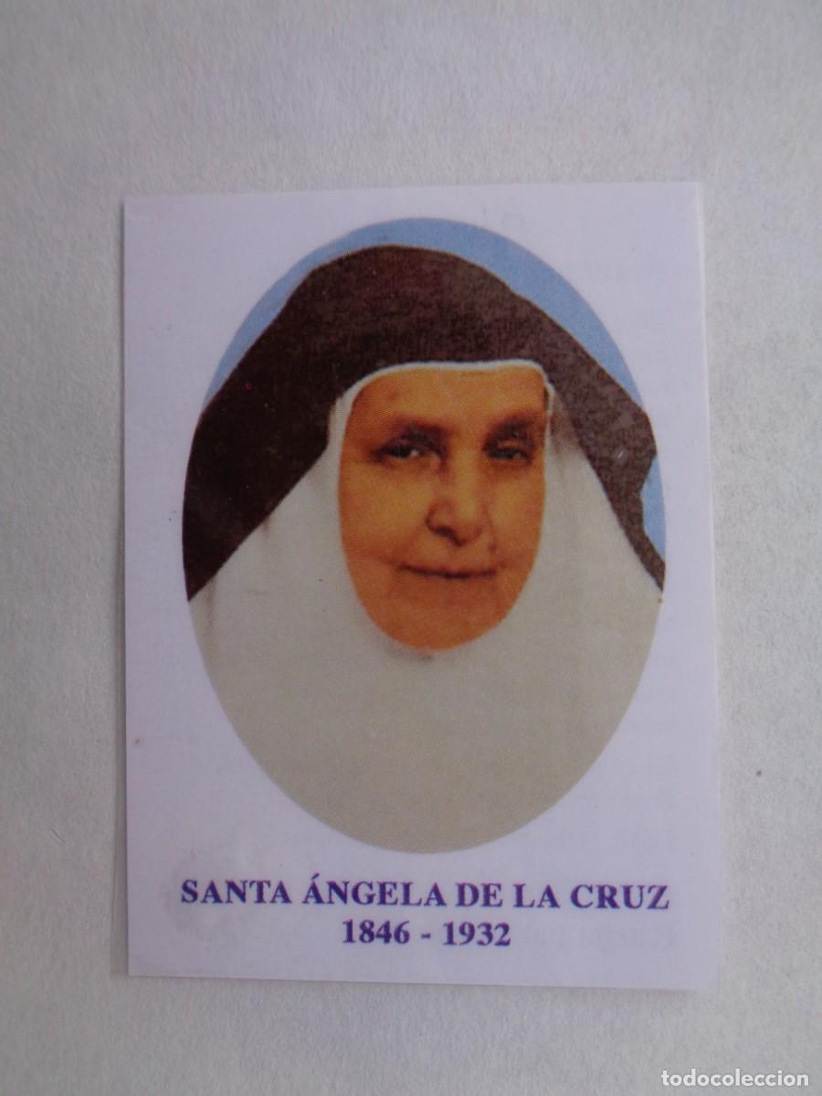 Postales: ESTAMPA DE SANTA ANGELA DE LA CRUZ , CON RELIQUIA . NOVENA