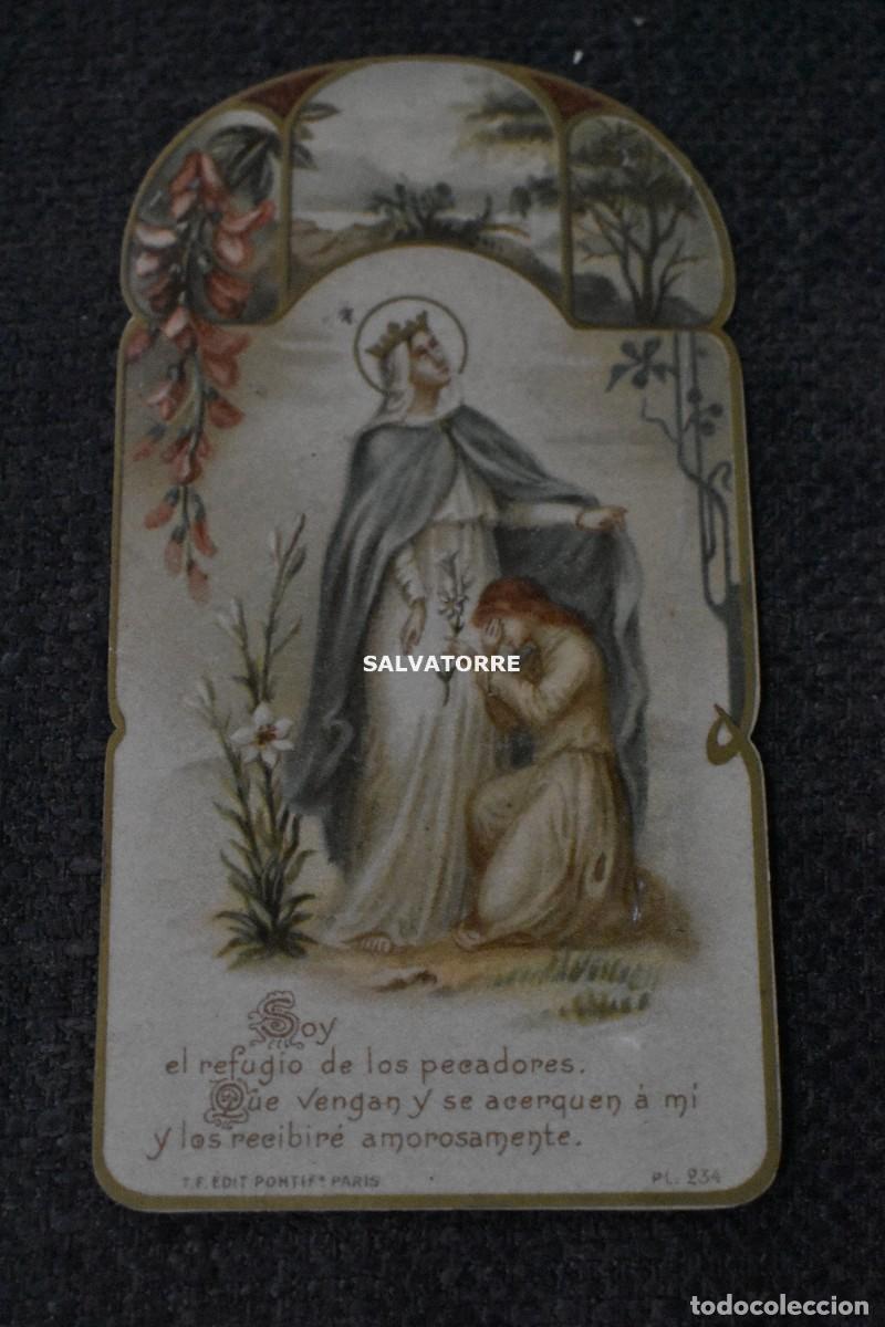 Postais: ANTIGUA ESTAMPA DEVOCIONAL TROQUELADA RECORDATORIOS RELIGIOSAS 1947 DEDICADA EDIT PONTIF 234 PARIS