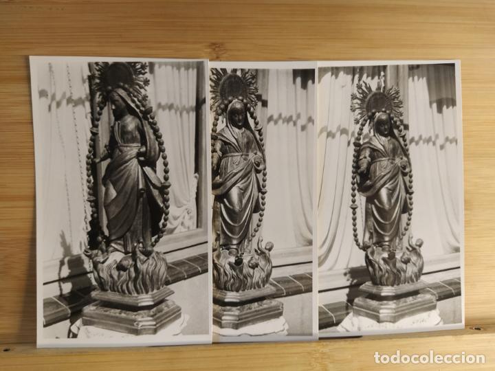 Postales: ESCULTOR SR ESPELTA-LOTE DE 3 FOTOGRAFIAS ANTIGUAS VIRGEN-VER FOTOS-(104.538)