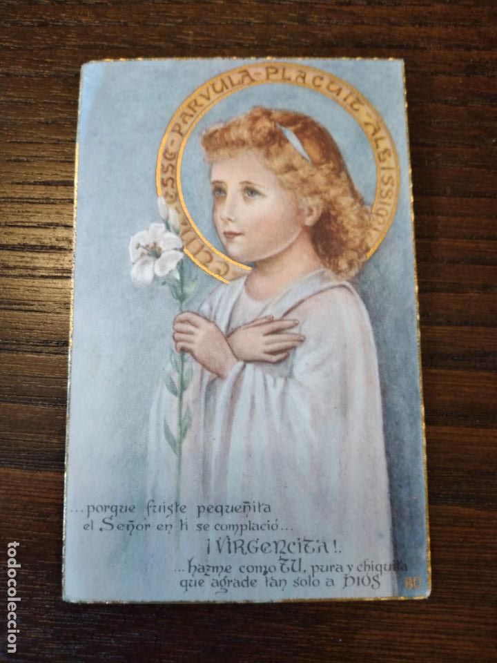 Postais: VIRGEN NI&Ntilde;A ANTIGUA ESTAMPA