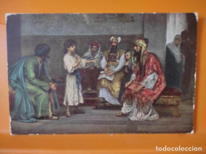 Postales: NI&Ntilde;O JESUS EN EL TEMPLO ROBERTO LEINWEBER DIBUJOS SAGRADAS ESCRITURAS SC