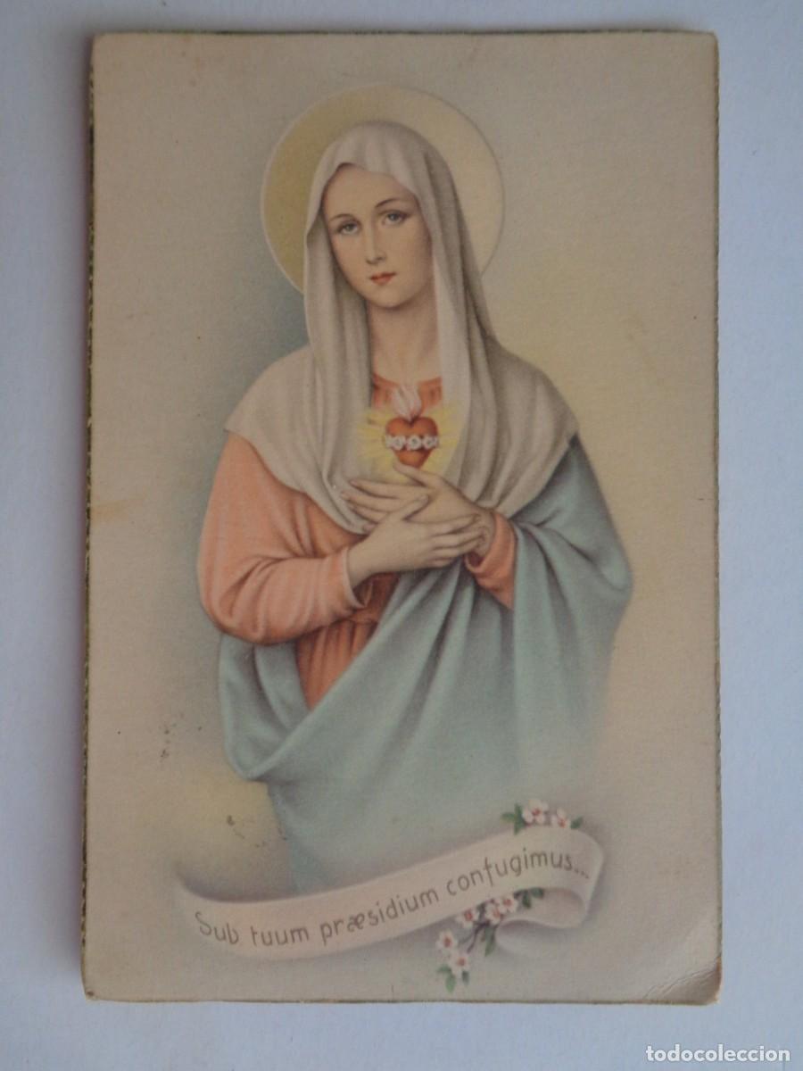 Postales: PRECIOSA POSTAL CON DIBUJO DEL SAGRADO CORAZON DE MARIA . A&Ntilde;OS 40