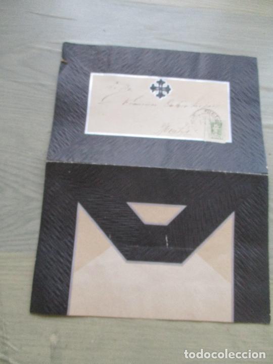 Cartoline: ANTIGUA ESQUELA DE PUEBLA DE LA CALZADA.1930-MIDE 27 X 21 CM.-(ABIERTA) FU&Eacute; CIRCULADA POR CORREOS