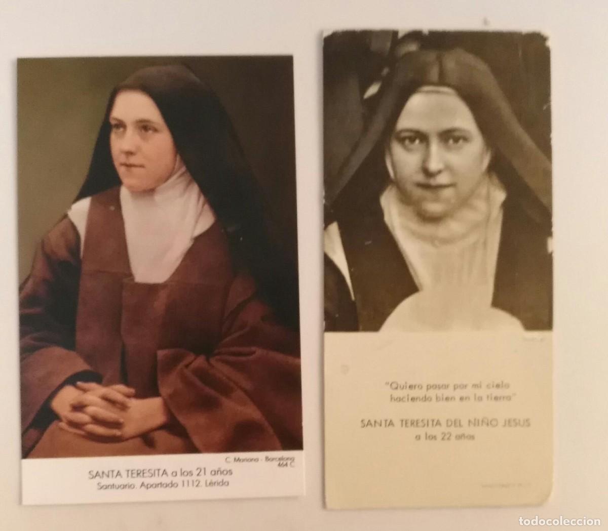 Postales: EST 42 Lote 2 estampas Santa Teresita del Ni&ntilde;o Jes&uacute;s a los 21 y 22 a&ntilde;os