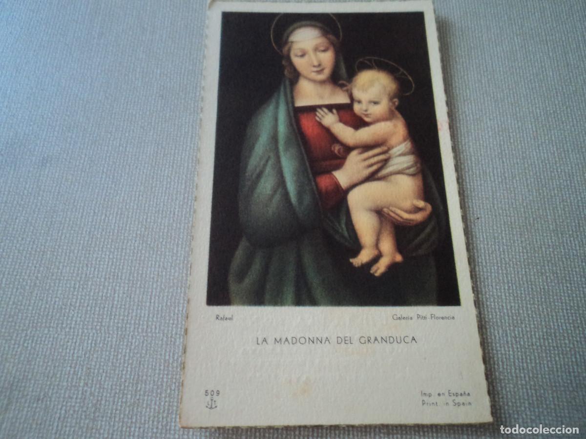 Postales: recordatorio de comunion, col. ntra. sra. de la bonanova, la madonna del granduca, 10 x 6 cm